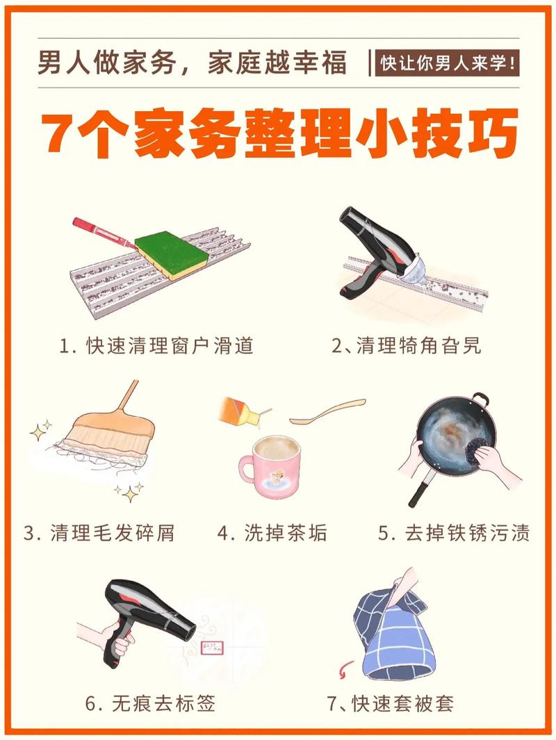 家务版本大全：超实用家务技巧分享，让你做家务不再累！